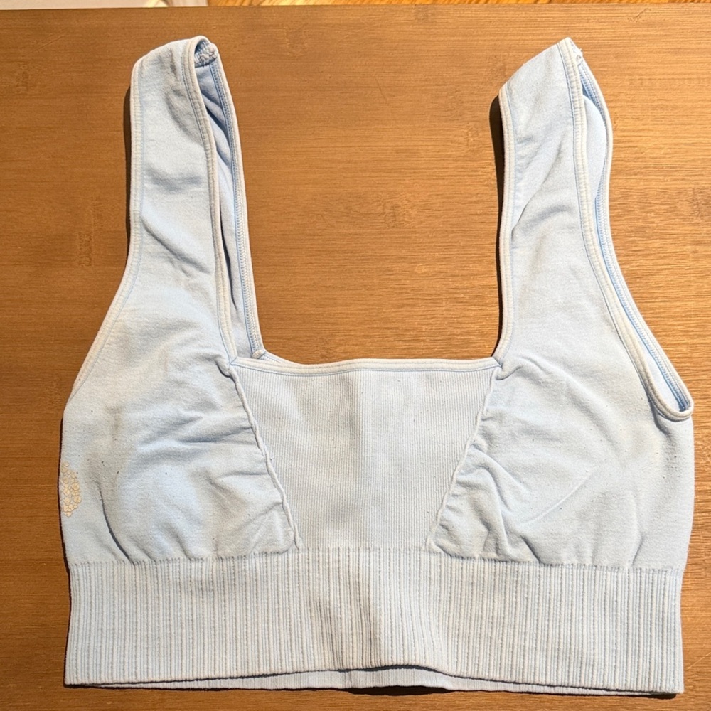 Free People Good Karma Square Neck Sports Bra - blue - Picture 2 of 6